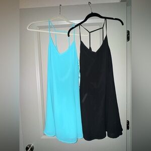 Naked Zebra Aqua and Black Dresses